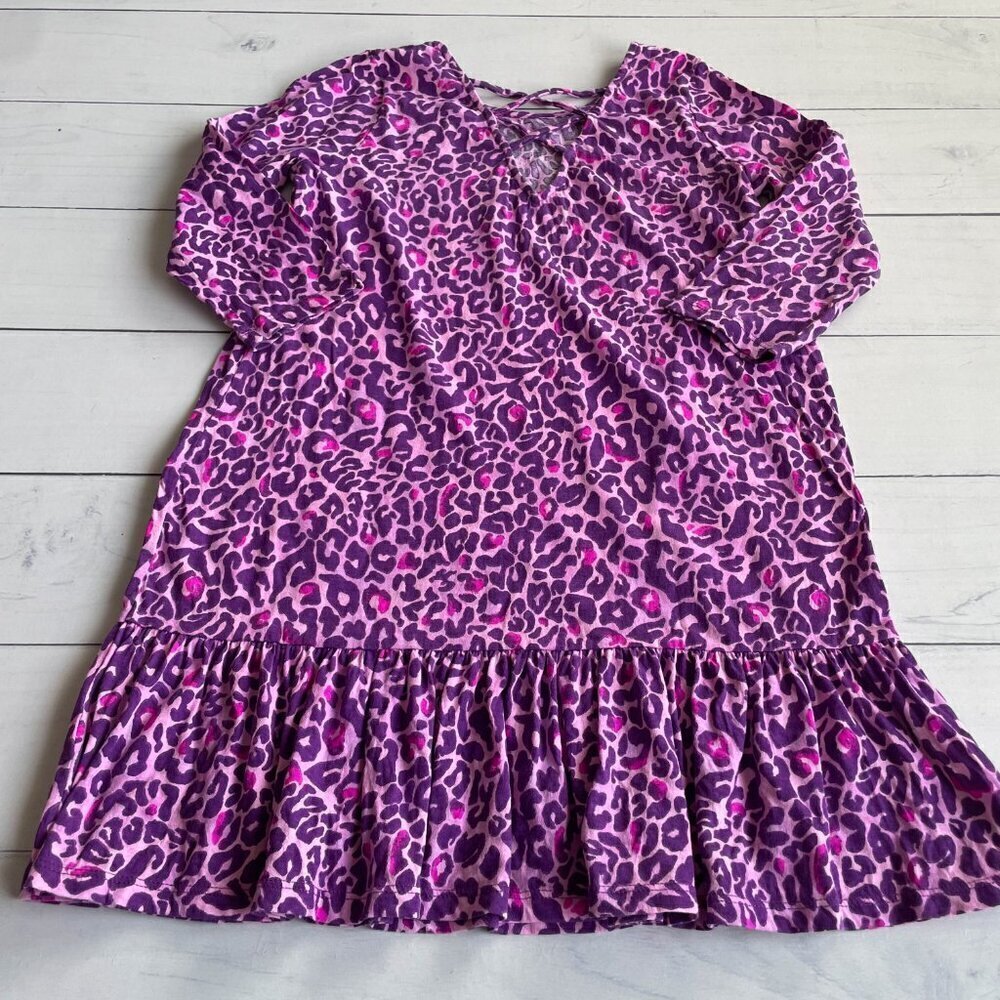 Lilly Pulitzer Purple Berry Leopard Animal Print Jena‎ Dress - Size XL (12/14) - Picture 7 of 8